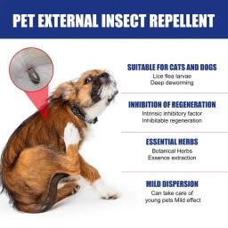 Anti Flea Drops for Pet, Inseto, Pulga, Piolhos, Inseto, Seguro para Casa e Gatos, Cães Prevenir Carrapatos, 100ml - Image 3