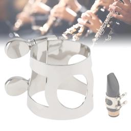 Chapeamento de níquel de cobre prata clarinete bocal ligadura carinet peça de substituição para clarinete plano b com parafusos ajustáveis - Image 1