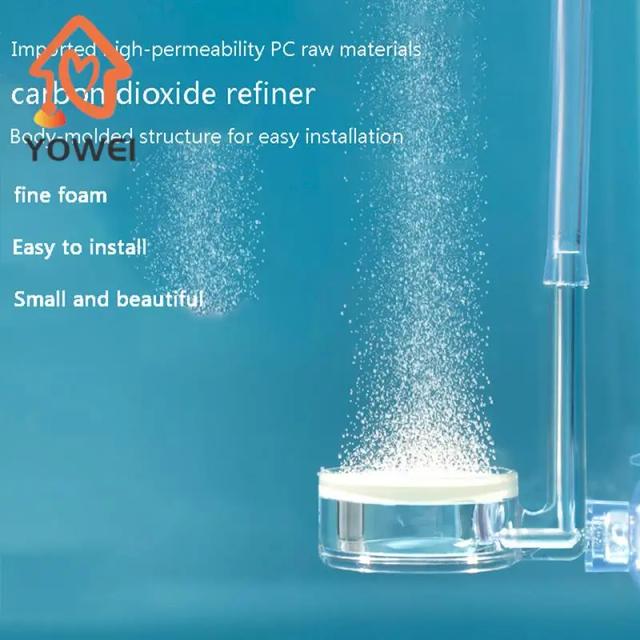 Difusor de CO2 Aquário: Purificador Integrado com Placa de Cerâmica Transparente para Tanques de Peixes