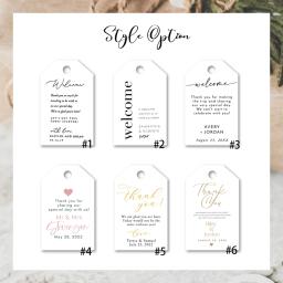 Obrigado Tags para os convidados do casamento, Welcome Gift Tags, Favor Candy Boxes, Cupcake Paper Tags, Party Shower Decor, personalizado, 100pcs - Image 4