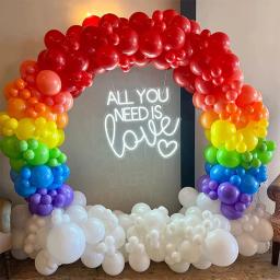 Balões do arco-íris do látex para a decoração, casamento, chuveiro de bebê, festa do feliz aniversário, novo, 7 cores - Image 4