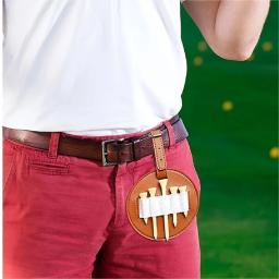 Estojo de couro para armazenamento de unhas de golfe ao ar livre, portátil, pendurado na cintura, multifuncional, opções de dupla face disponíveis - Image 2