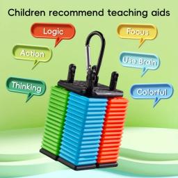 Jogo portátil de cinco fileiras para crianças e adultos, jogo interativo de estratégia de mesa com peças coloridas, jogo de tabuleiro de estratégia - Image 2