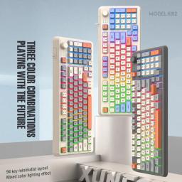 K82 Teclado mecânico para jogos, Teclado gamer, 94 chaves, Porta USB, Com fio, Computador portátil, Desktop, Hotswap - Image 3