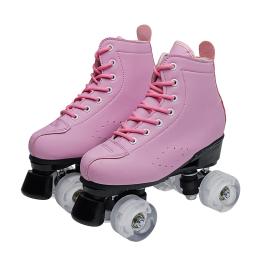 Patins de quatro rodas para crianças e adultos, fileira dupla, patins inline para homens e mulheres, patins piscantes - Image 5