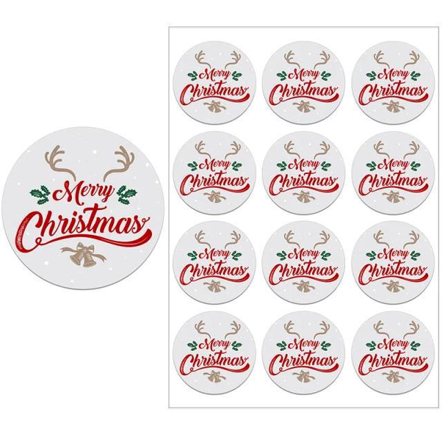 Adesivos Decorativos de Natal e Ano Novo para Embalagens e Presentes