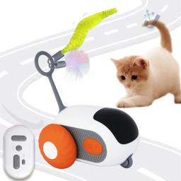 Brinquedo de carro interativo para gatos e cães, Movimento automático, Rato remoto, Brinquedos de bola de Kitty Indoor, Carro controlado para brincar, Treinamento, Smart Interactive - Image 1