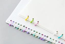Multi-Color Plástico Folhas Soltas Anéis, Binder Anéis para Scrapbook Notebook Chaveiro, flexível Escritório Livro Álbuns, 12 pcs por Saco - Image 5