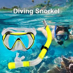 Máscaras de mergulho conjunto de mergulho adulto anti-nevoeiro anti-vazamento seco snorkel conjunto óculos equipamentos de piscina 3 cores - Image 6