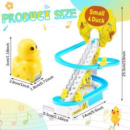 Pato elétrico faixa Slide brinquedos para crianças, Ducks Climb, brinquedo de escadas, luzes LED, música, montanha-russa para meninos, bebê engraçado - Image 4