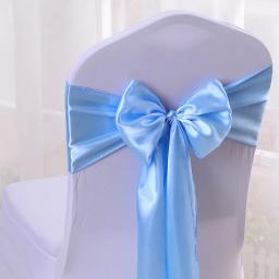 Cetim arco faixas para cadeira, nós, fita para casamento, borboleta laços para festa, evento, banquete do hotel, decoração para casa, 10 PCs, 100PCs - Image 2