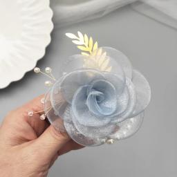 Meninas da dama de honra pulso flores pérola fita rosa pulseira para casamento baile de formatura festa noiva para ser dama de honra presente acessórios de casamento - Image 2