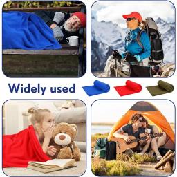 Saco de dormir de lã portátil ultra-leve lençóis de viagem polar para adultos barraca de acampamento ao ar livre cama quente saco de dormir forro - Image 6