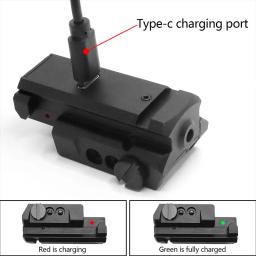 Caça Red Dot Visão Laser, Picatinny Visão Rail para Rifle, Glock, Pistola, Airsoft, Tiro Tático, comprimento de onda 650nm - Image 3