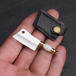 Edc mini faca afiada pequena faca de cozinha acampamento em miniatura carry-on presente chaveiro pingente desembrulho caixa de entrega expressa faca - Image 3