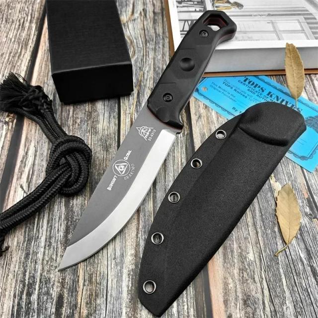 Brakimo Faca Fixa Portátil com Bainha, Ideal para EDC, Camping e Sobrevivência, Lâmina D2 de Alta Performance