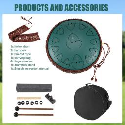 Rain Drum for Outside Steel Tongue, Chakra Tank Drum, Marretas acolchoadas de percussão, 13 notas, 12 em - Image 6