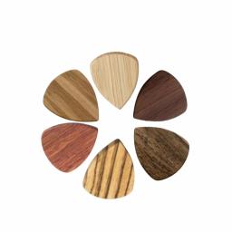 Palheta de madeira para acústica elétrica ou baixo, acessórios para instrumentos de corda, palhetas, 2mm, 6 pcs - Image 1