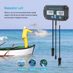 Yieryi Salt TEMP Data Logger, Monitor para tanques de peixes, Medidor de qualidade da água, Smart WiFi Aquário, Salinidade da água do mar, PH, CE, TDS - Image 5