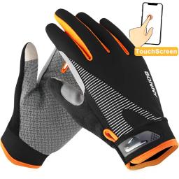 Anti-Slip Touch Screen Luvas de ciclismo para homens e mulheres, luvas esportivas, à prova de choque, dedo cheio, respirável, montanha, estrada - Image 1
