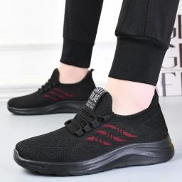 Homens tênis de corrida rendas até sapatos esportivos leves e confortáveis respirável tênis caminhada tenis masculino zapatillas hombre - Image 2