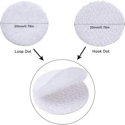Auto-adesivo Fastener Tape, Dots Gancho e Loop, Sticky Back, Magic Coins, Artesanato DIY, Escritório, 10mm, 15mm, 20mm, 25mm, 30mm, 60mm, 50 Pares - Image 4