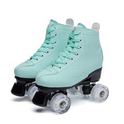 Patins de quatro rodas para crianças e adultos, fileira dupla, patins inline para homens e mulheres, patins piscantes - Image 3
