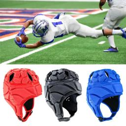 Capacete de rugby crianças adulto futebol rugby goleiro respirável macio capacete grosso eva anti-impacto goleiro cabeça protetor boné - Image 1