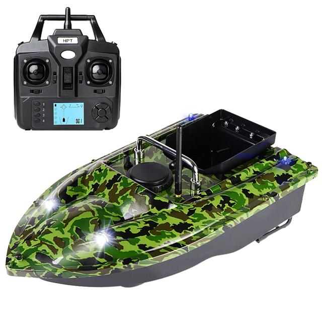 Barco de Pesca RC 2024 com GPS e Retorno Automático, Alimentador Inteligente e 3 Recipientes - Alcance de 500m