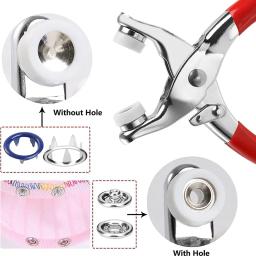 50/100 conjuntos de botões de pressão de metal com alicate de fixação ferramenta de imprensa colorido garra botão perfurador ilhó kit para diy artesanato roupas costura - Image 2
