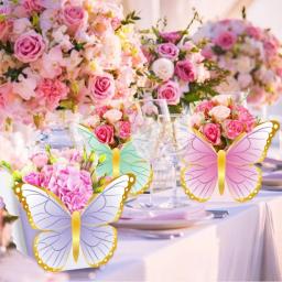Butterfly Centerpieces Tea Party Favors, Decoração de mesa para festa de bebê, aniversário, casamento, suprimentos temáticos, 12 pcs - Image 5