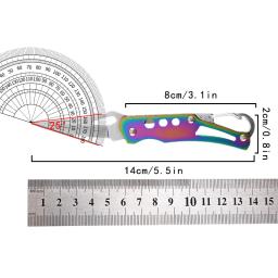 Faca dobrável de aço inoxidável Acampamento ao ar livre Ferramenta pequena de sobrevivência de emergência Canivete portátil Faca de frutas de cozinha Keyknife - Image 6