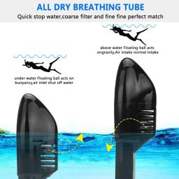 Máscara de snorkel facial completa com suporte para câmera, conjunto de snorkeling, anti-nevoeiro, vista panorâmica de 180 graus, mergulho para adultos e crianças - Image 5