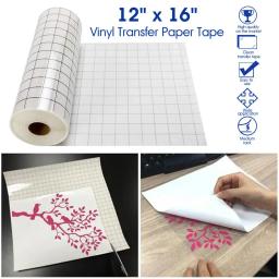 Rolo de fita de papel de transferência de vinil com fita de aplicação de grade de alinhamento para silhueta cameo vinil adesivo para sinais de decalques - Image 2