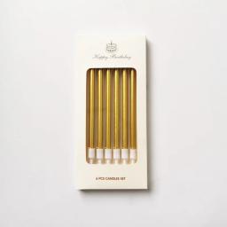 Velas finas longas coloridas do aniversário, velas nos suportes para o partido do casamento, decorações do bolo, 6 PCes - Image 5