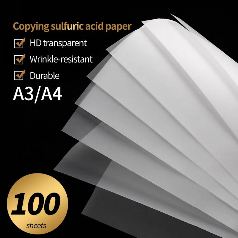 10/20/50/100 folhas a4/a3 translúcido papel de cópia para desenho caligrafia artesanato escrevendo esboçar suprimentos de arte - Image 1
