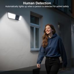 Anran 1296p holofote wifi câmera solar de segurança ao ar livre câmera sem fio detecção humana alarme vigilância hd áudio em dois sentidos - Image 6