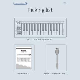 YOUZI-Mini Teclado MIDI Portátil com Acorde Inteligente, Arpeggiator para Gravação em Estúdio, 25 Teclas, USB Recarregável, Modos de Escala - Image 4