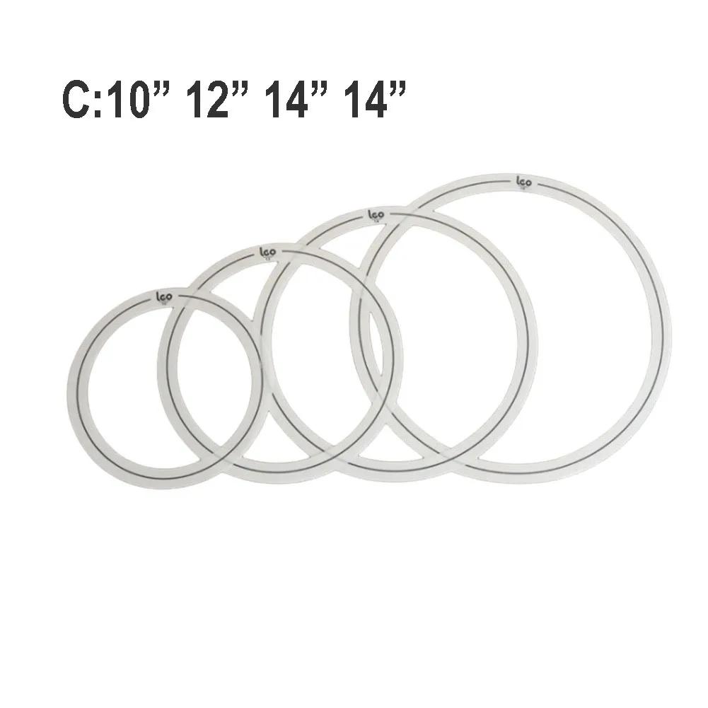 Tambor silenciador amortecimento anéis set, percussão instrumento acessórios, Tom Control, mudo, 10 ", 12", 14 ", 16", 4pcs - Image 1