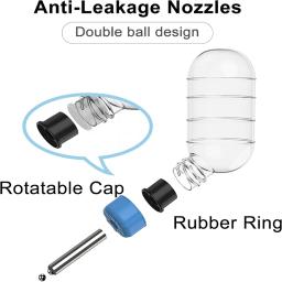 Alimentador automático de água para pequenos animais Dispensador Tigelas de garrafas de água potável Prato com recipiente de comida Acessórios de hamster - Image 5