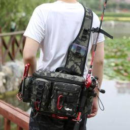 Único ombro pesca equipamento sacos para homens, saco crossbody, pacote de cintura, peixe iscas engrenagem, armazenamento utilitário, sacos ao ar livre - Image 2