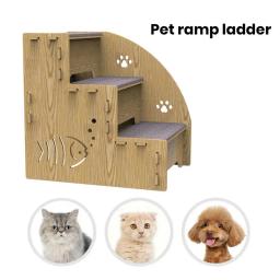 Desmontáveis pequenas escadas de estimação para cães e gatos, escada de três passos, fácil de instalar, fácil de instalar, ideal Pet Supplies - Image 3