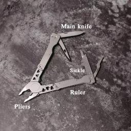 Portable Folding Pocket Knife, 9 Funções em 1, Multi-Ferramenta, Camping, Barraca, Viagem, ao ar livre, Autodefesa, Tático, EDC, Sobrevivência - Image 2