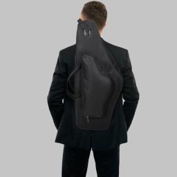 Estojo de saxofone portátil preto à prova d'água, bolsa de armazenamento de saxofone alto com alça de ombro e alça de ombro - Image 3
