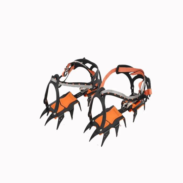 Crampons de Aço Inoxidável Antiderrapantes com 12 Dentes para Escalada e Atividades na Neve