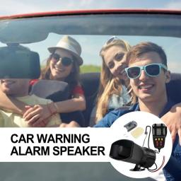Sistemas PA para carros, 7 sons, alto falante PA para automóvel, sirene de aviso alto para carro portátil, sistema megafone com microfone - Image 4
