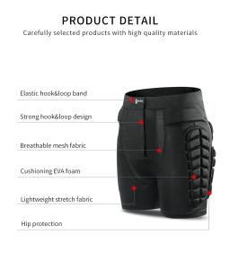 WOSAWE-Calções Protetores de Quadril Motocross para Homens, Equipamento de Skate EVA, Equipamento Protetor, Quadril Acochoado, Motocicleta, Snowboard, Esqui - Image 2