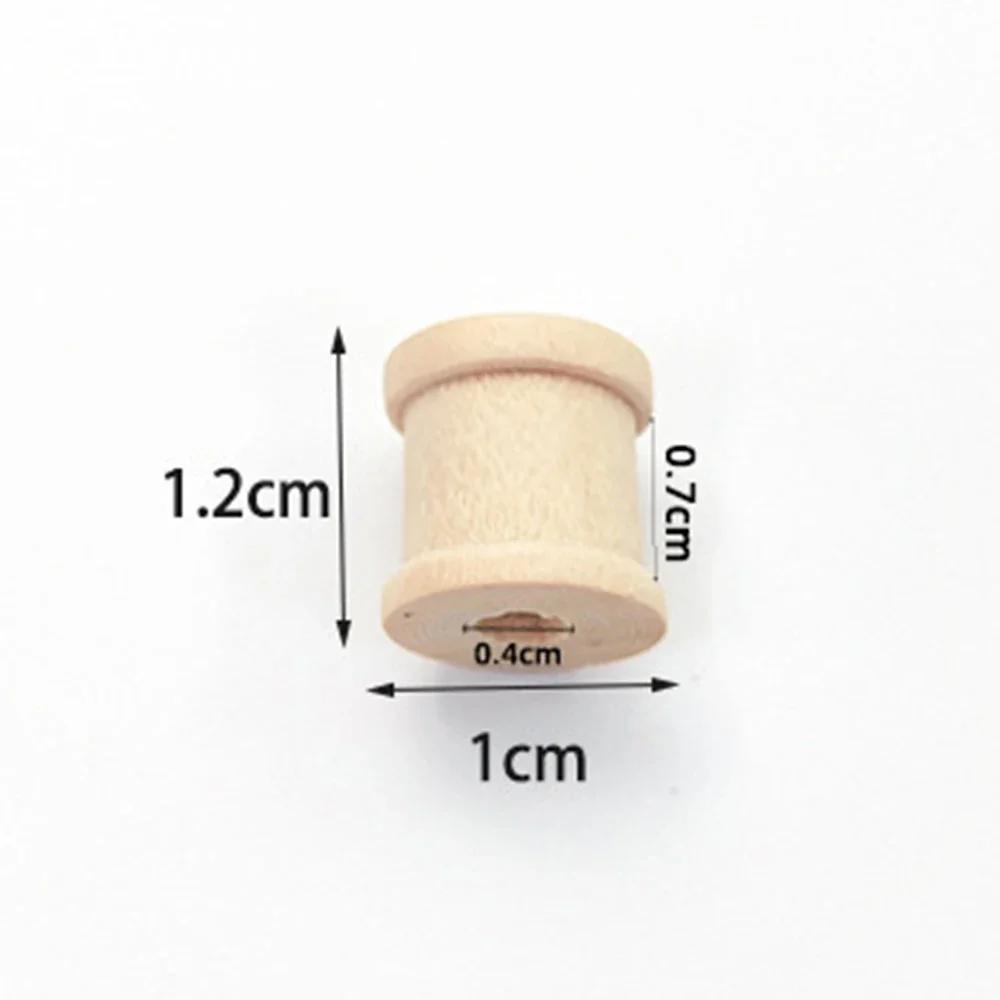10/5 pçs mini bobinas de madeira vazio linha carretéis enrolador para fio fio fitas carretel bordado acessórios de costura ferramentas diy - Image 1