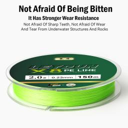 Leydun-Trançado Micro Fishing Lines, Linha Multifilament, Carp Fly Fishing Wire, trançado, suave, Japão, 8X Weave, 8 Strands, 150m - Image 6
