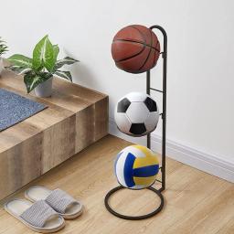 Rack de armazenamento de bola de basquete, suporte de armazenamento de bola de cubo de 3 camadas, equipamento esportivo, suporte de exibição vertical inovador - Image 2